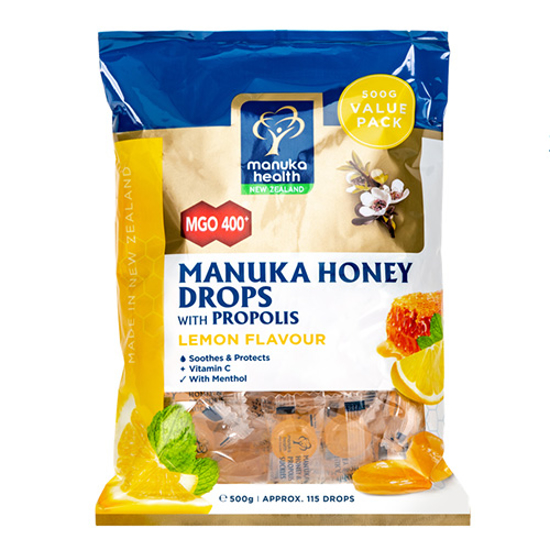 Manuka Health Manuka Honey Lozenges with Propolis Lemon Flavour 500g