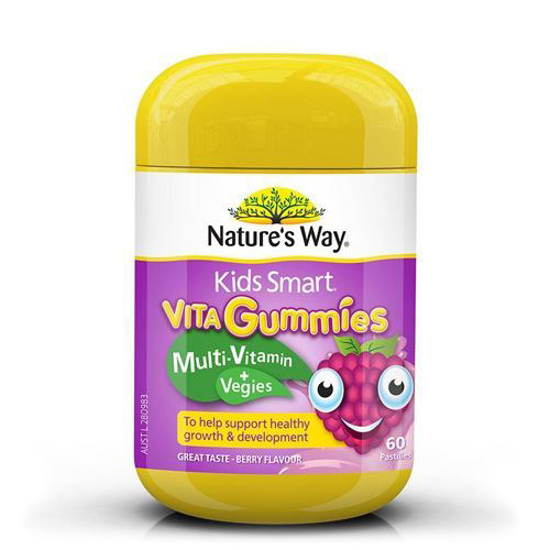 Nature's Way Kids Smart Vita Gummies Multi-Vitamin + Vegies 60 Pastilles