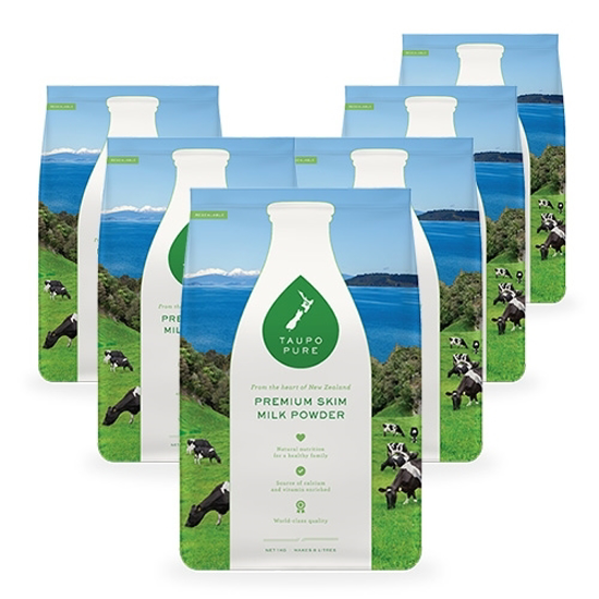 Taupo Pure Premium Skim Milk Powder 1kg x 6