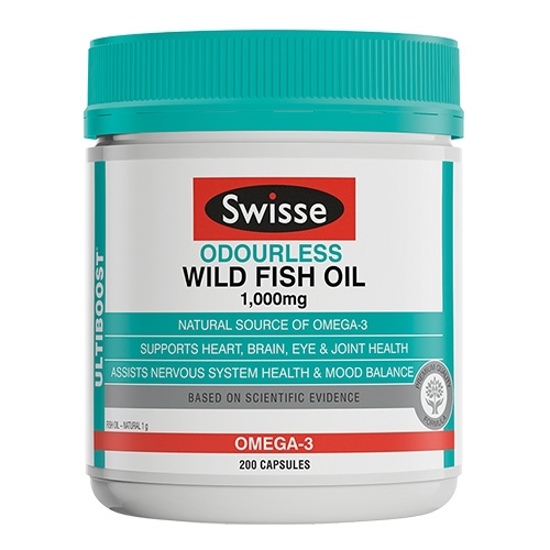 Swisse Odourless Wild Fish Oil 1000mg 200 caps
