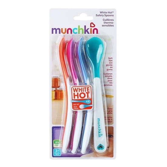 Munchkin Hot White 4 Safety Spoons 3+ Months