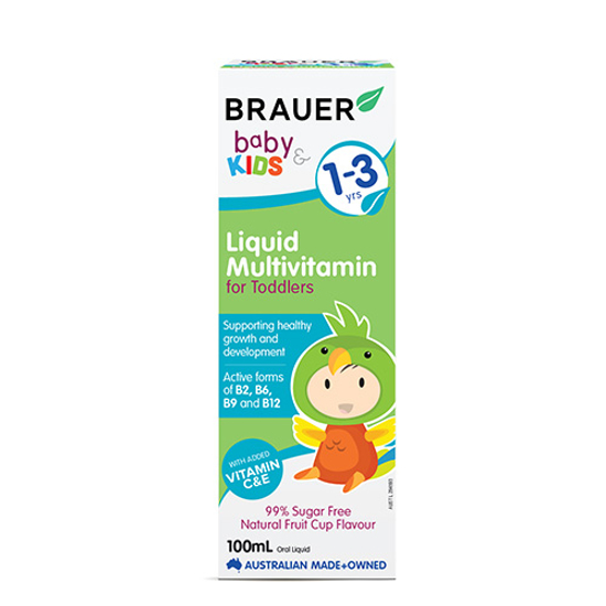 Brauer Baby n Kids Liquid Multivitamin for Toddlers 1-3yrs 100ml