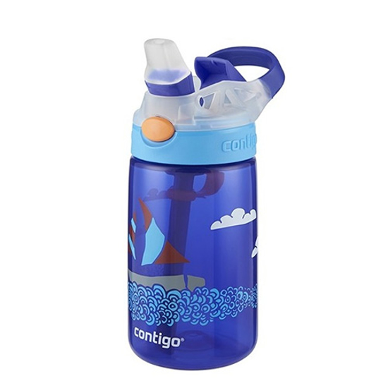 Contigo Kids Sapphire with 4C Sailboat Gizmo Flip Water Bottle 3yrs+ 414ml