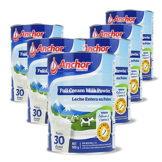 Anchor Full Cream Milk Powder Europe Version 900g x 6 cans