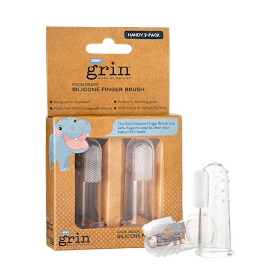 Grin Baby Silicone Finger Brush 2pk