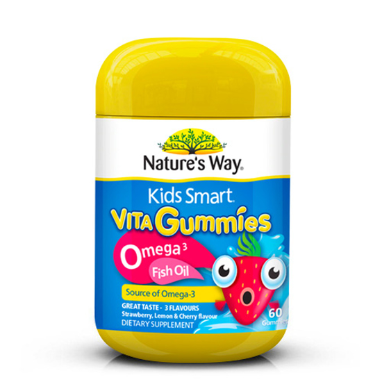 Nature's Way Kids Smart Vita Gummies Omega-3 Fish Oil Trio 60 Pastilles