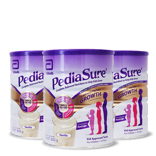 PediaSure Vanilla Flavour Powder 1 to 10 Years 850g x 3 cans