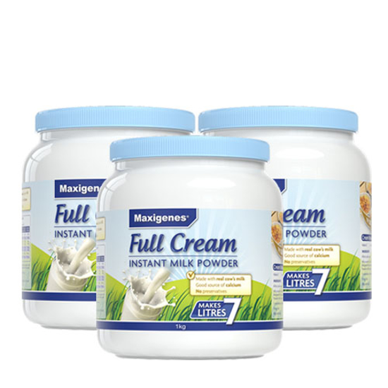 [Flyway] Maxigenes Full Cream Milk Powder 1kg x 3 cans