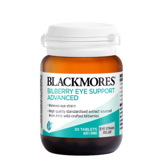 blackmores bilberry eye support advanced 30 tablets 