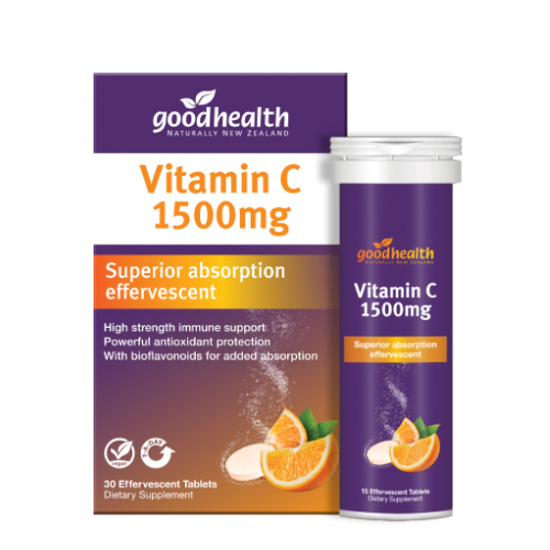 Good Health Vitamin C 1500mg 30 Effervescent Tablets