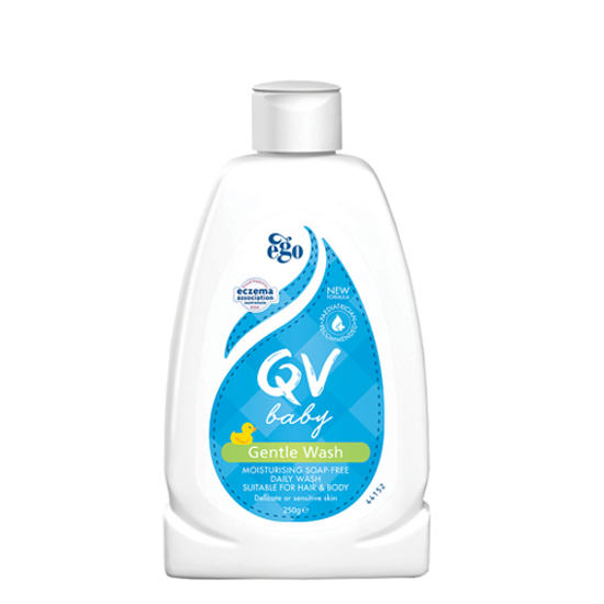 Qv baby gentle wash 250g hair & body