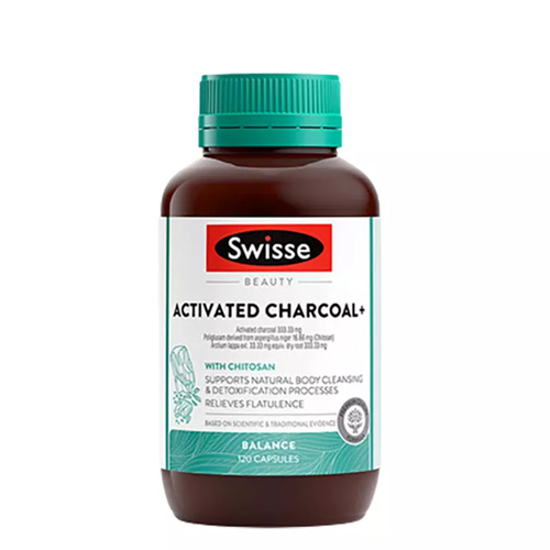 Swisse activated charcoal + balance 120 caps