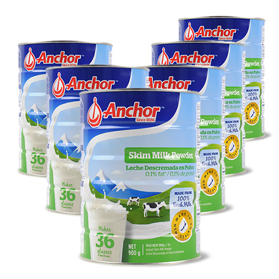 Anchor Skim Milk Powder Europe Version 900g x 6 cans