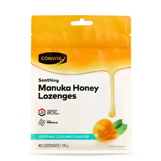 Comvita Soothing Manuka Honey Lozenges Coolmint 180g 40s